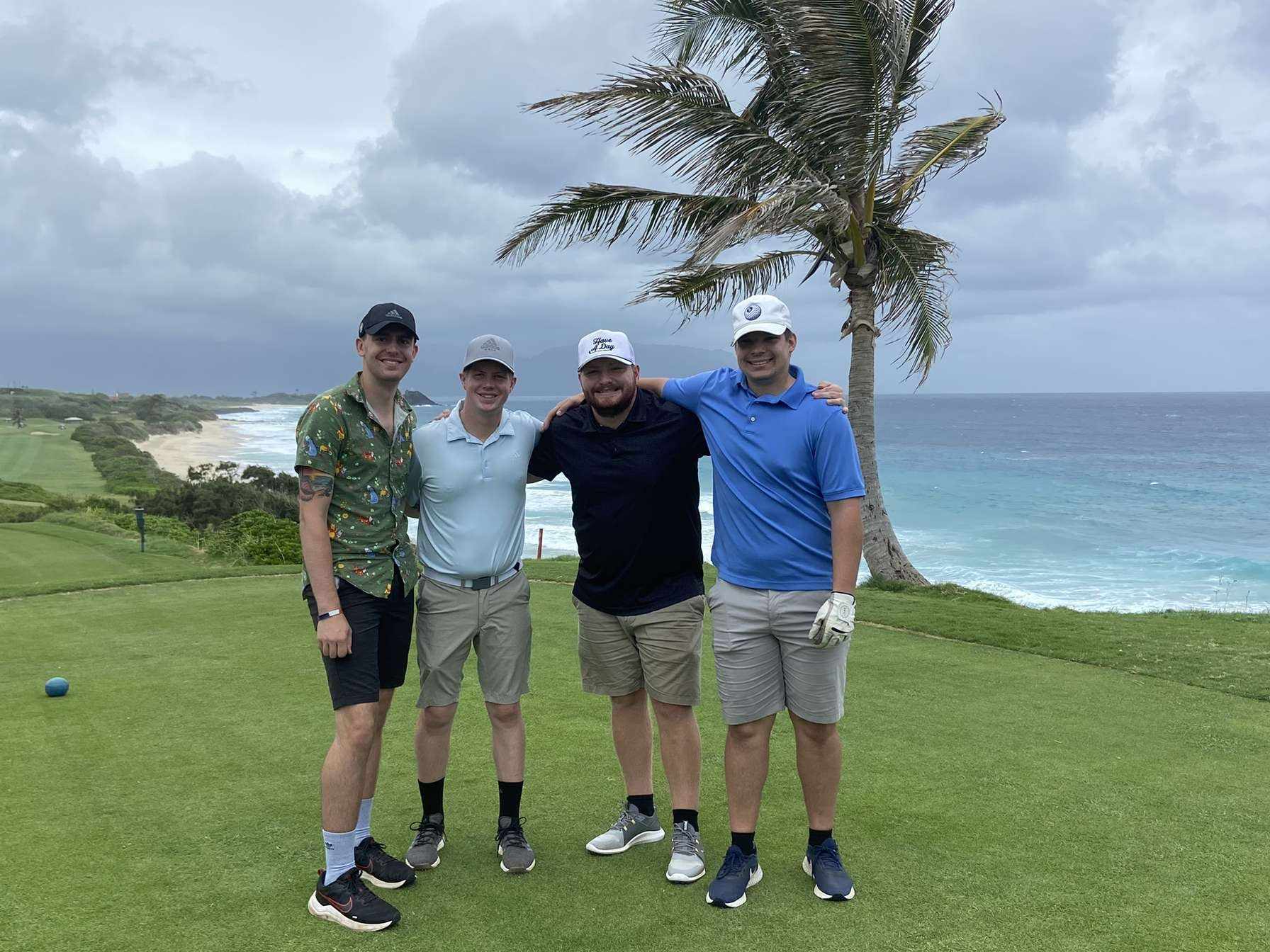 Me and my friends golfing in Hawaii